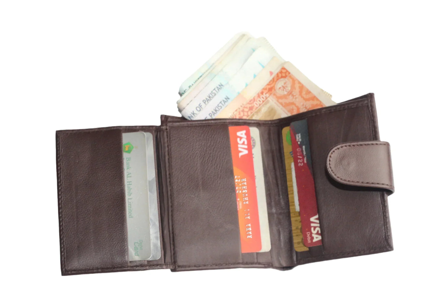 trifold wallet with 1 year guarantee