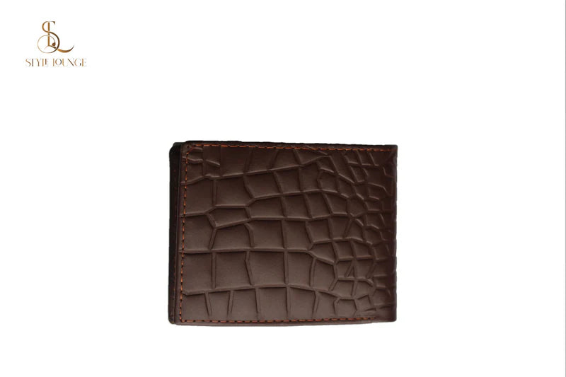 Premium Quality Wallet In Crocodile Pattern With Soft Velvet Interior