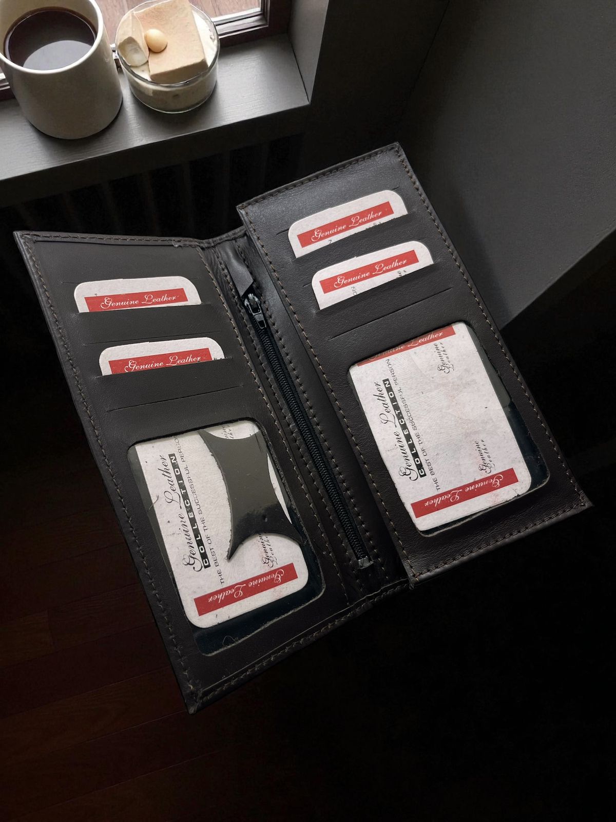 Vertical Bifold – Genuine Leather Wallet