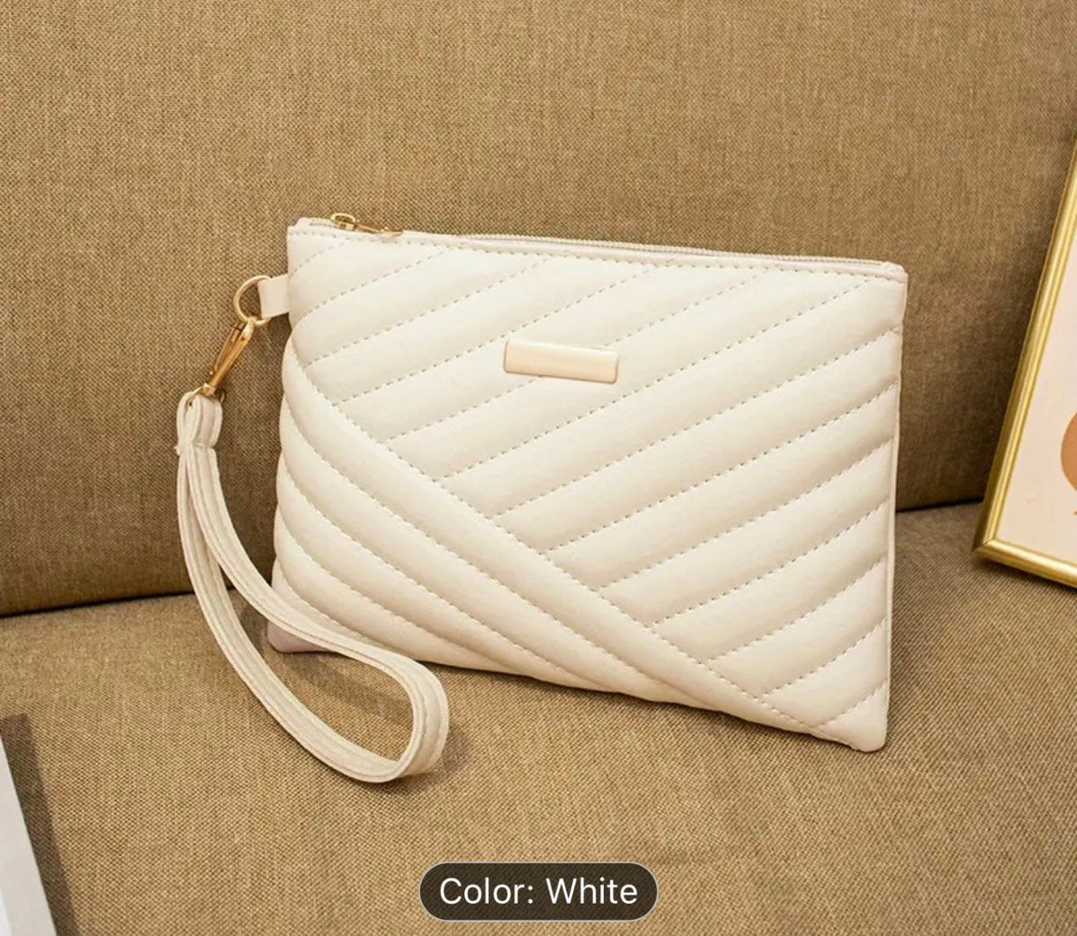 Padded Large Capacity Clutch Wallet with Wristlet