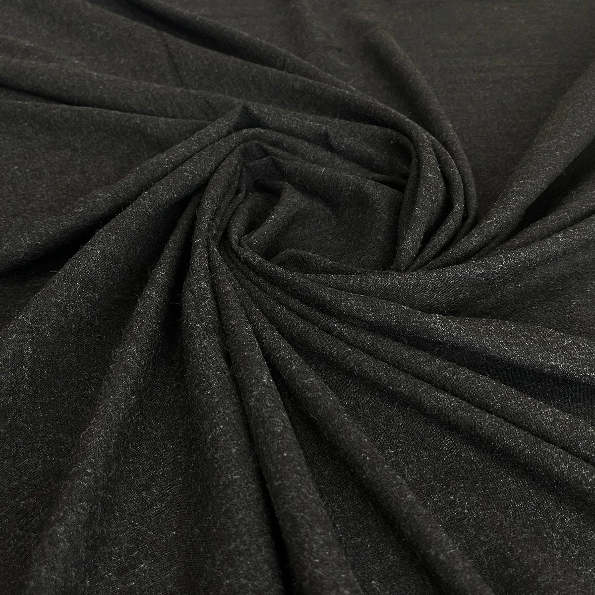 Premium Blended Wool Fabric-Black - Style Lounge