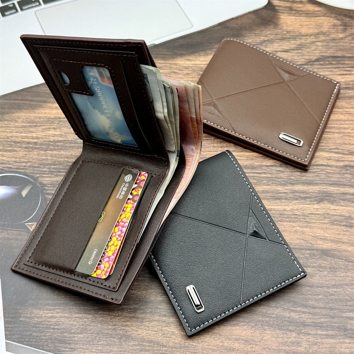 British Retro Slimfold leather wallet ( L10 )