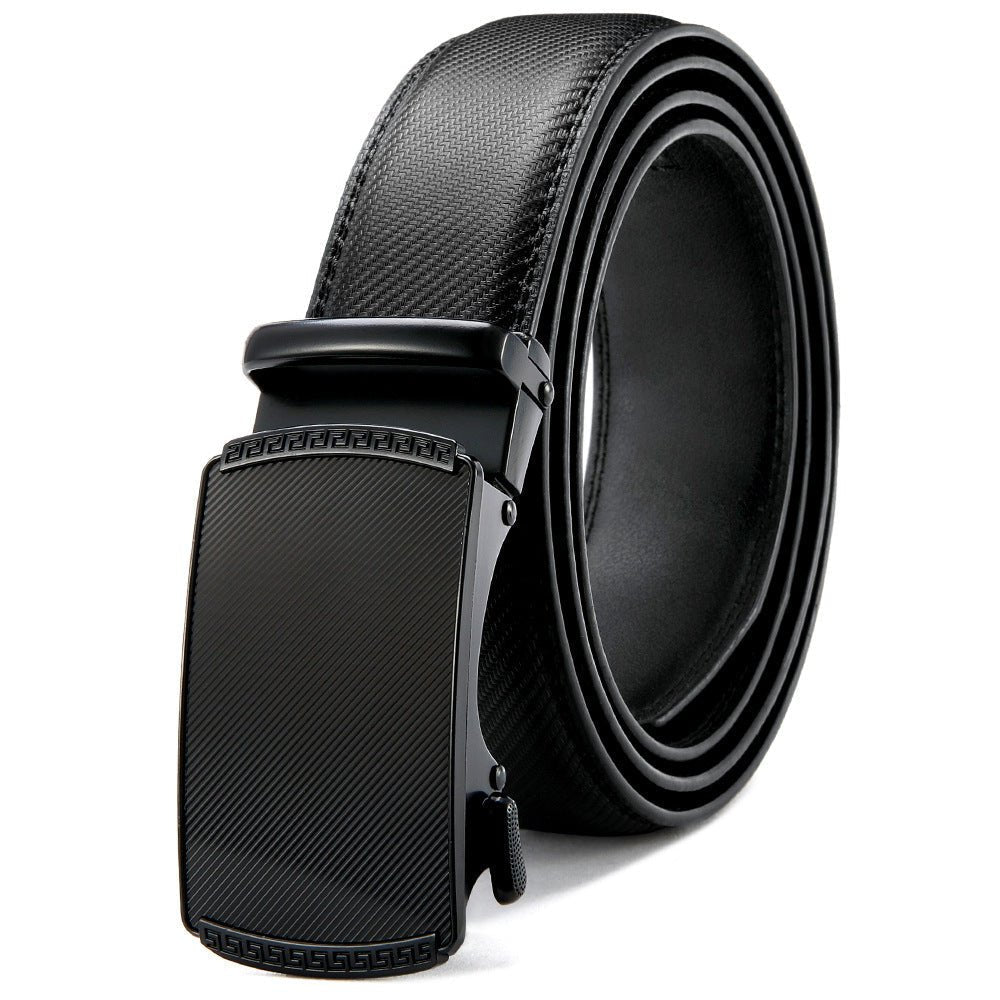 Auto buckle leather leather belt for men - Style Lounge
