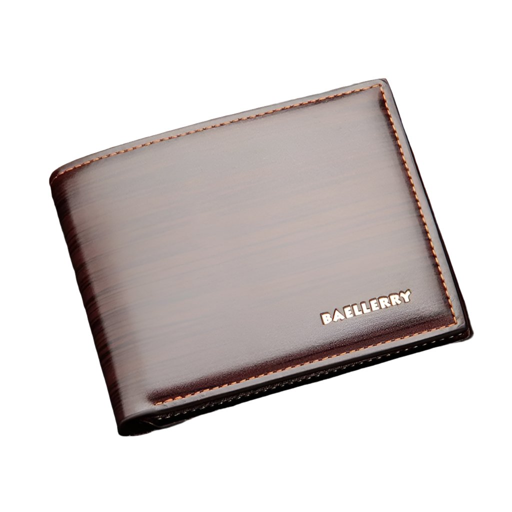 Gentlemen Luxury Wood Grain PU Leather Smart Wallet - STYLE LOUNGE