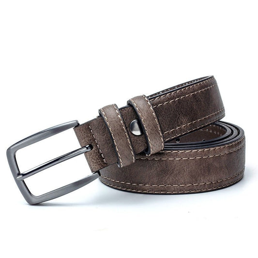 Men Vintage Belts For Jeans Luxury Split Leather Belt - STYLE LOUNGE