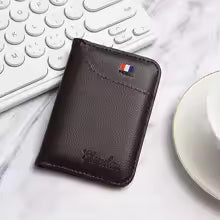 Slim Minimalist Faux Leather Wallet