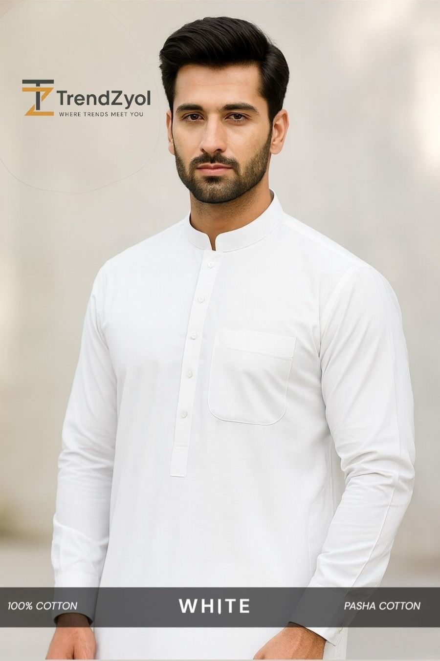 Pasha Cotton | White