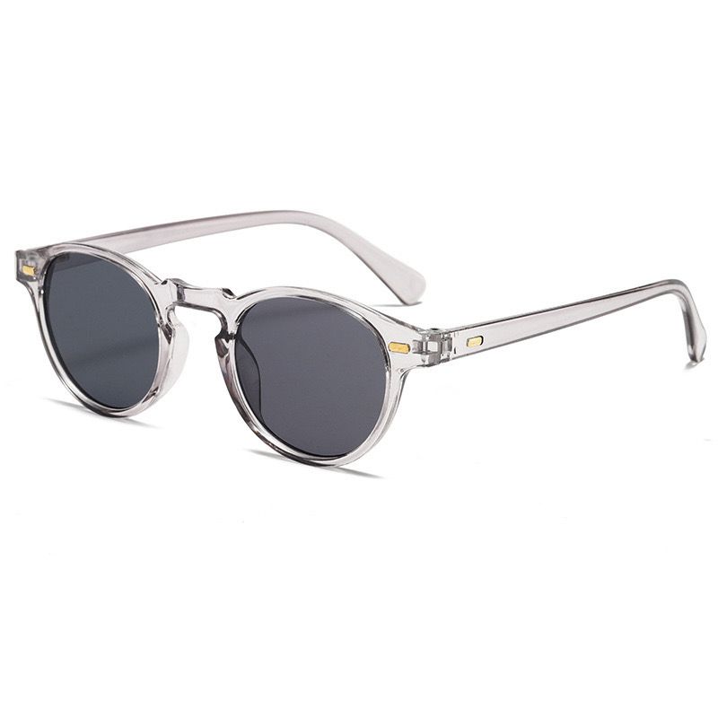 Crystal Grey Round Sunglasses (G8)