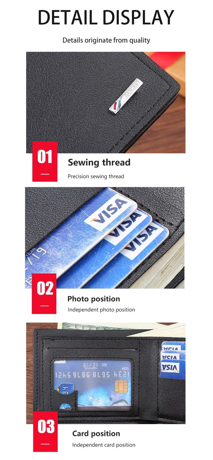 Modern Edge Wallet , fashionable and casual (L70)