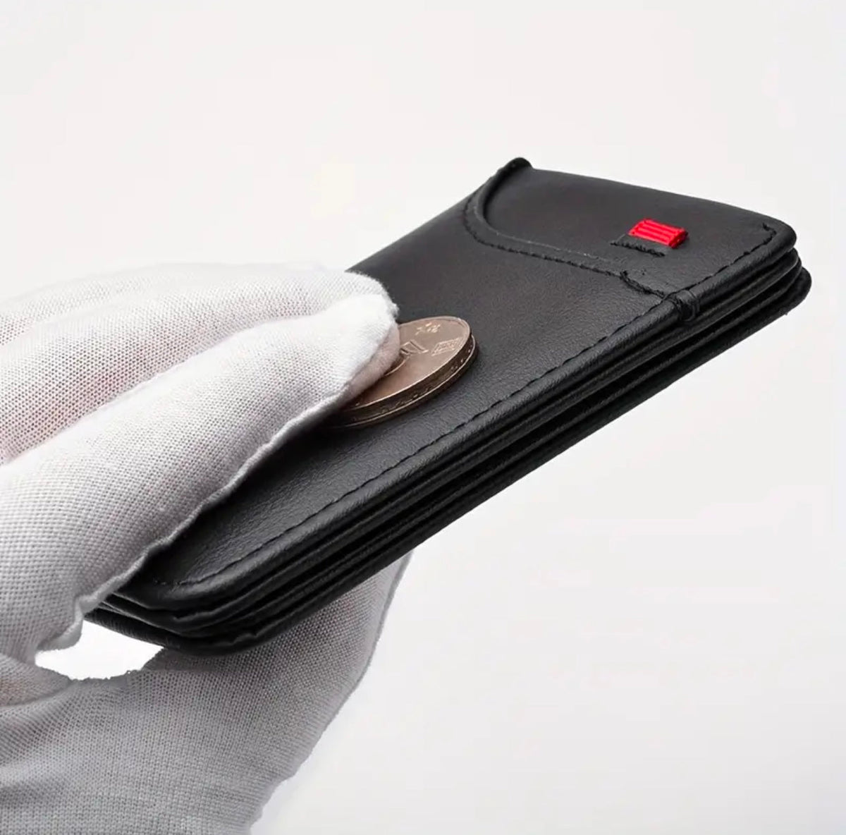 Slim Retro Wallet – Cross Pattern