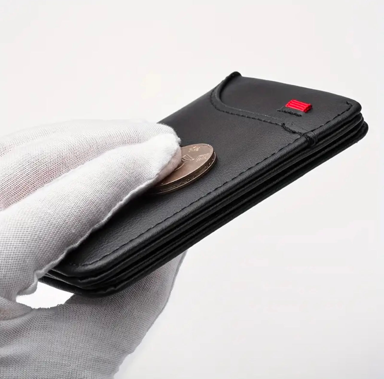Slim Retro Wallet – Cross Pattern