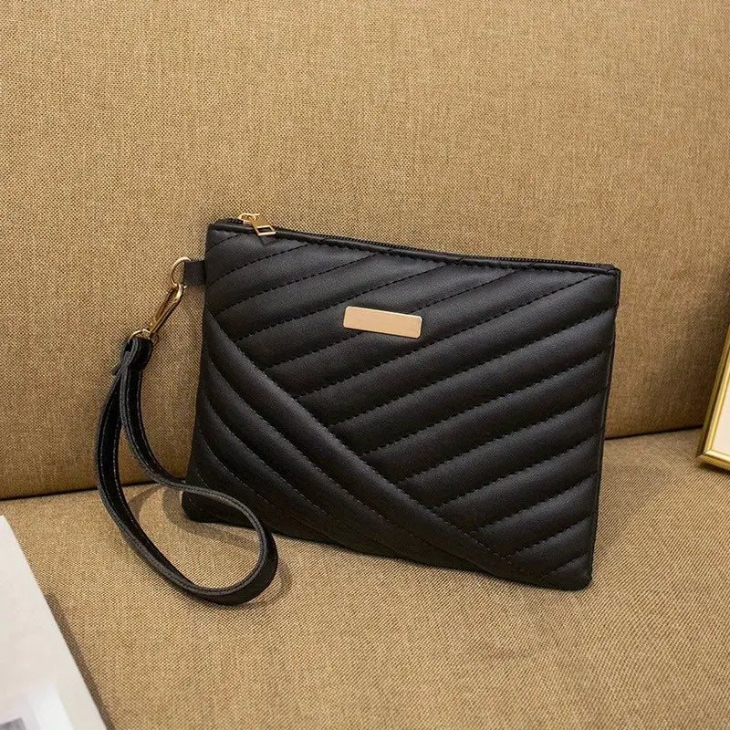 Padded Large Capacity Clutch Wallet with Wristlet