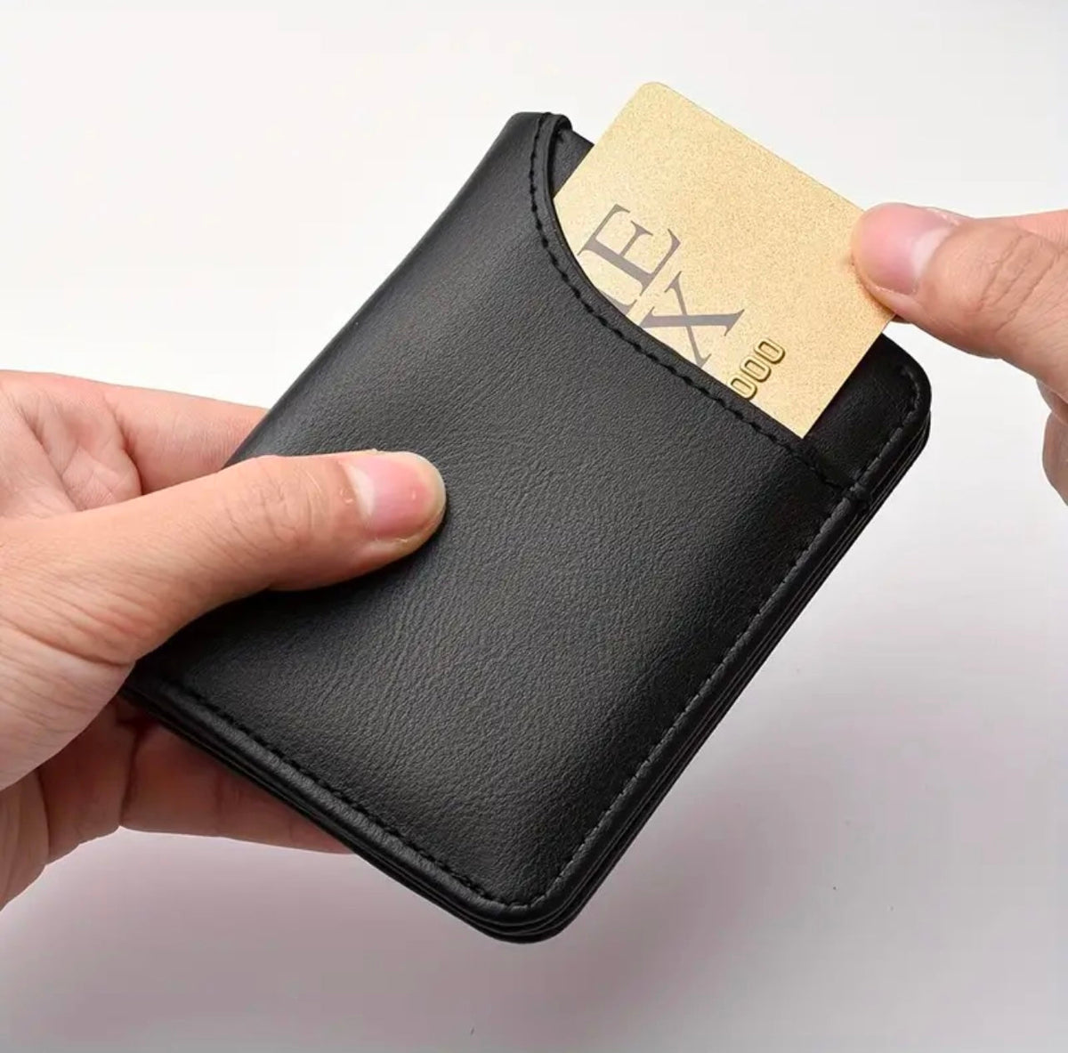 Slim Retro Wallet – Cross Pattern
