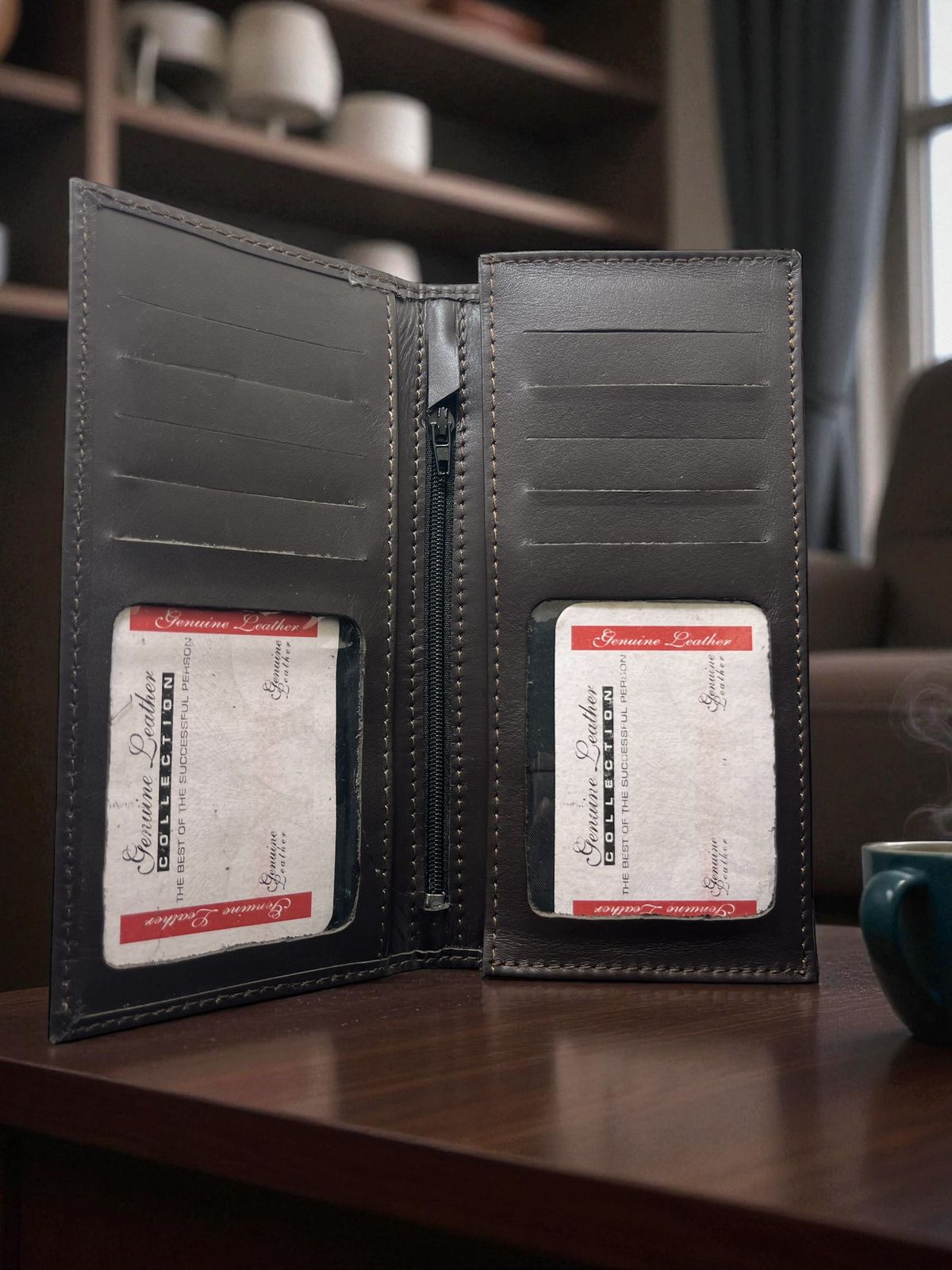 Vertical Bifold – Genuine Leather Wallet