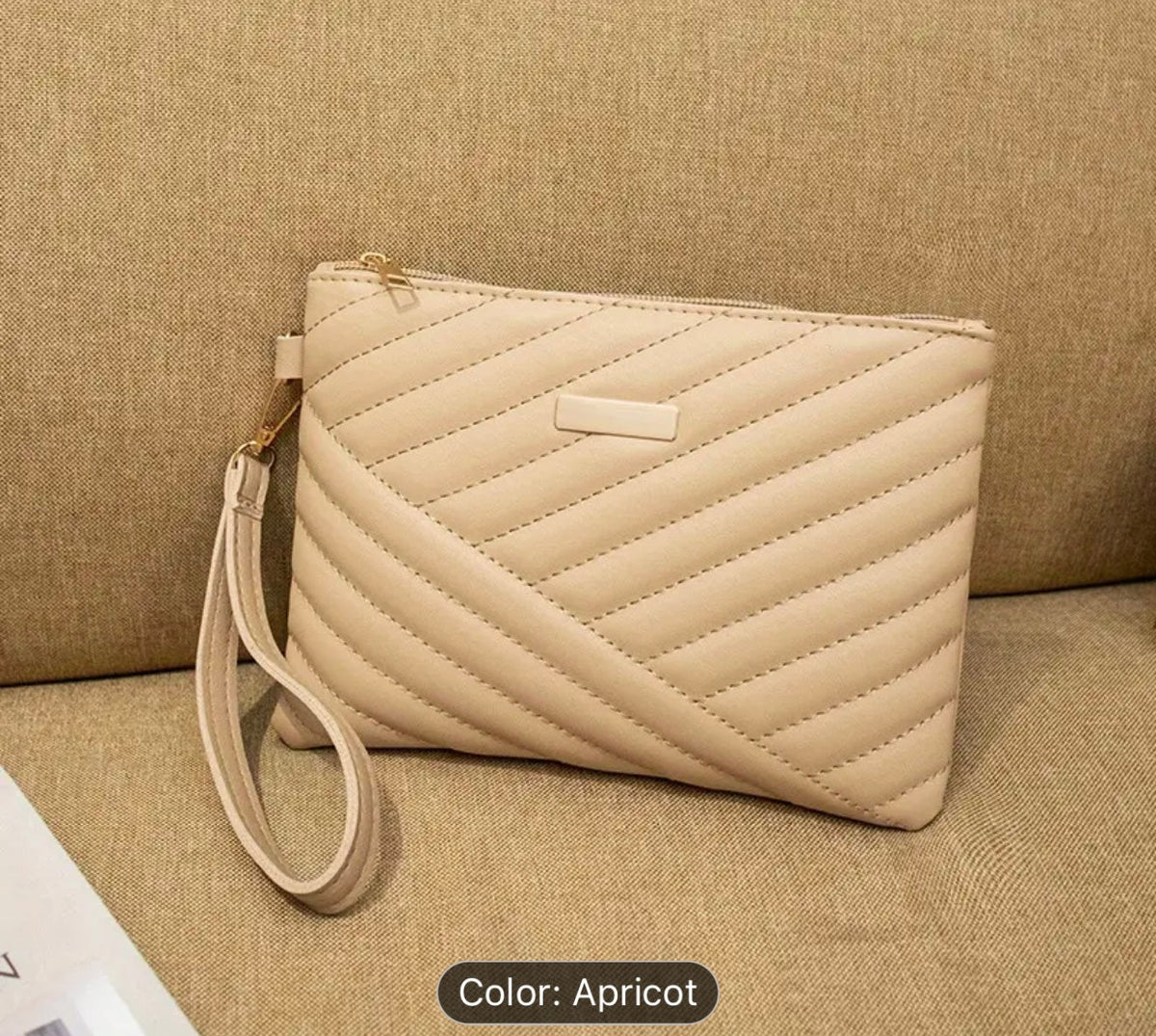 Padded Large Capacity Clutch Wallet with Wristlet