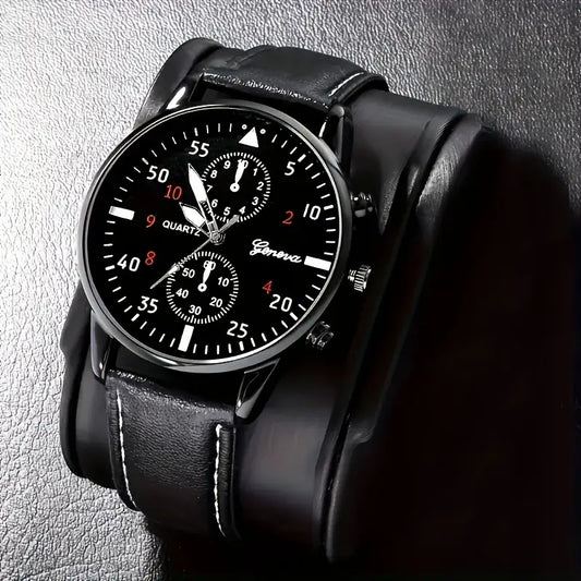 5pcs Classic Men’s Watch and Bracelet Set