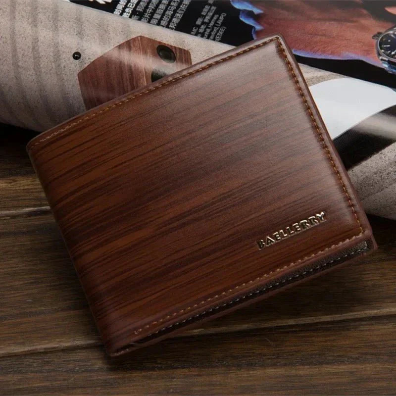 Gentlemen Luxury Wood Grain Smart Wallet