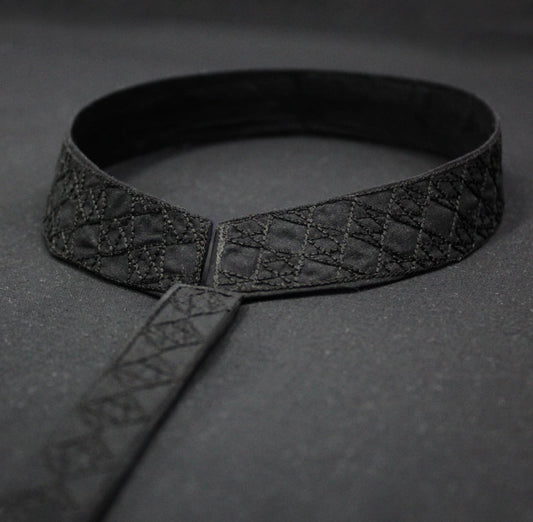 EU002 Black Embroidery Suiting