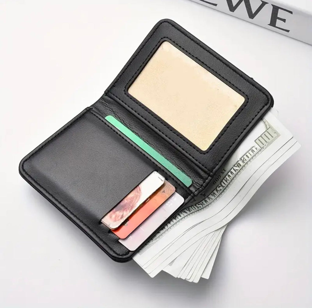 Slim Retro Wallet – Cross Pattern