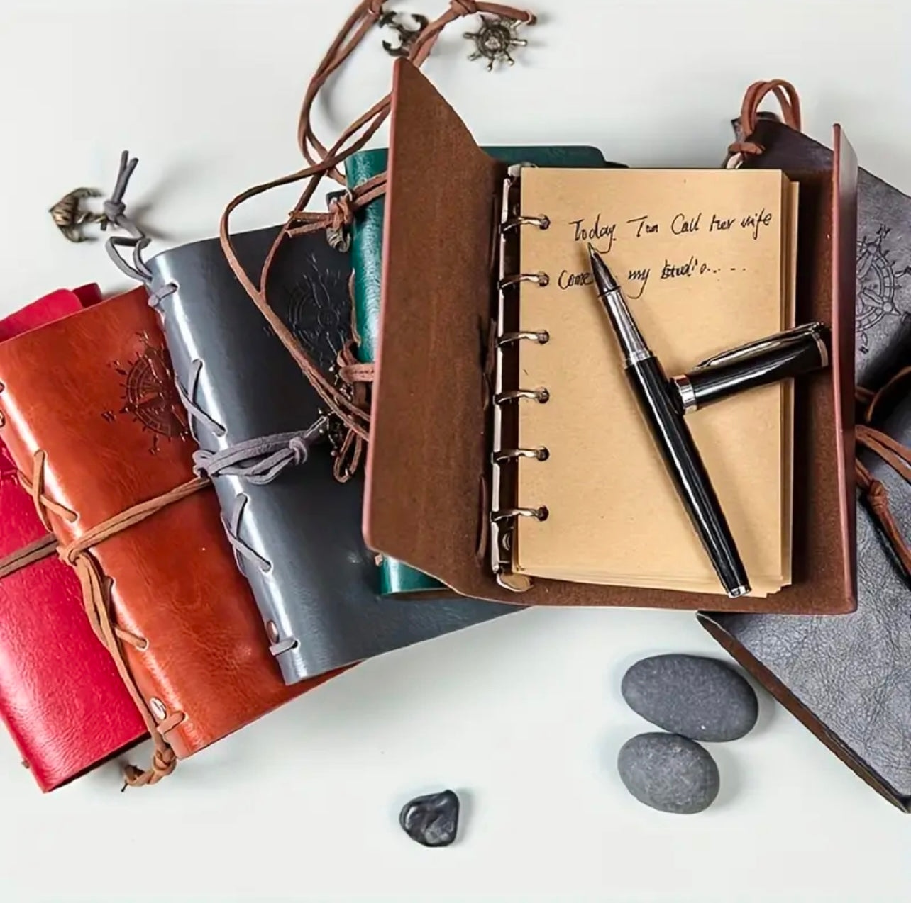 Vintage Pirate Ship Notebook – Refillable Travel Diary (A7)