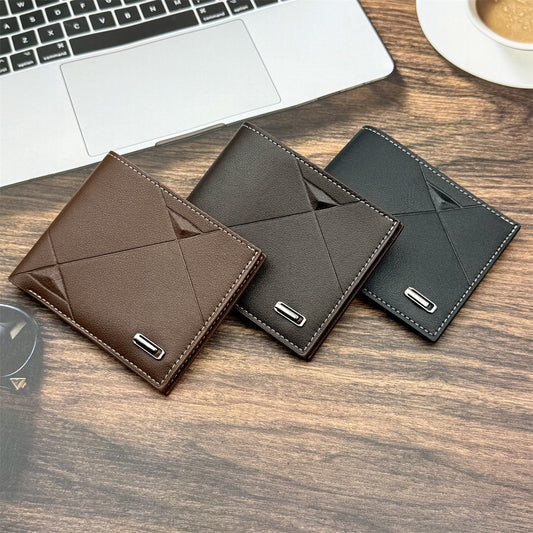 British Retro Slimfold leather wallet ( L10 )