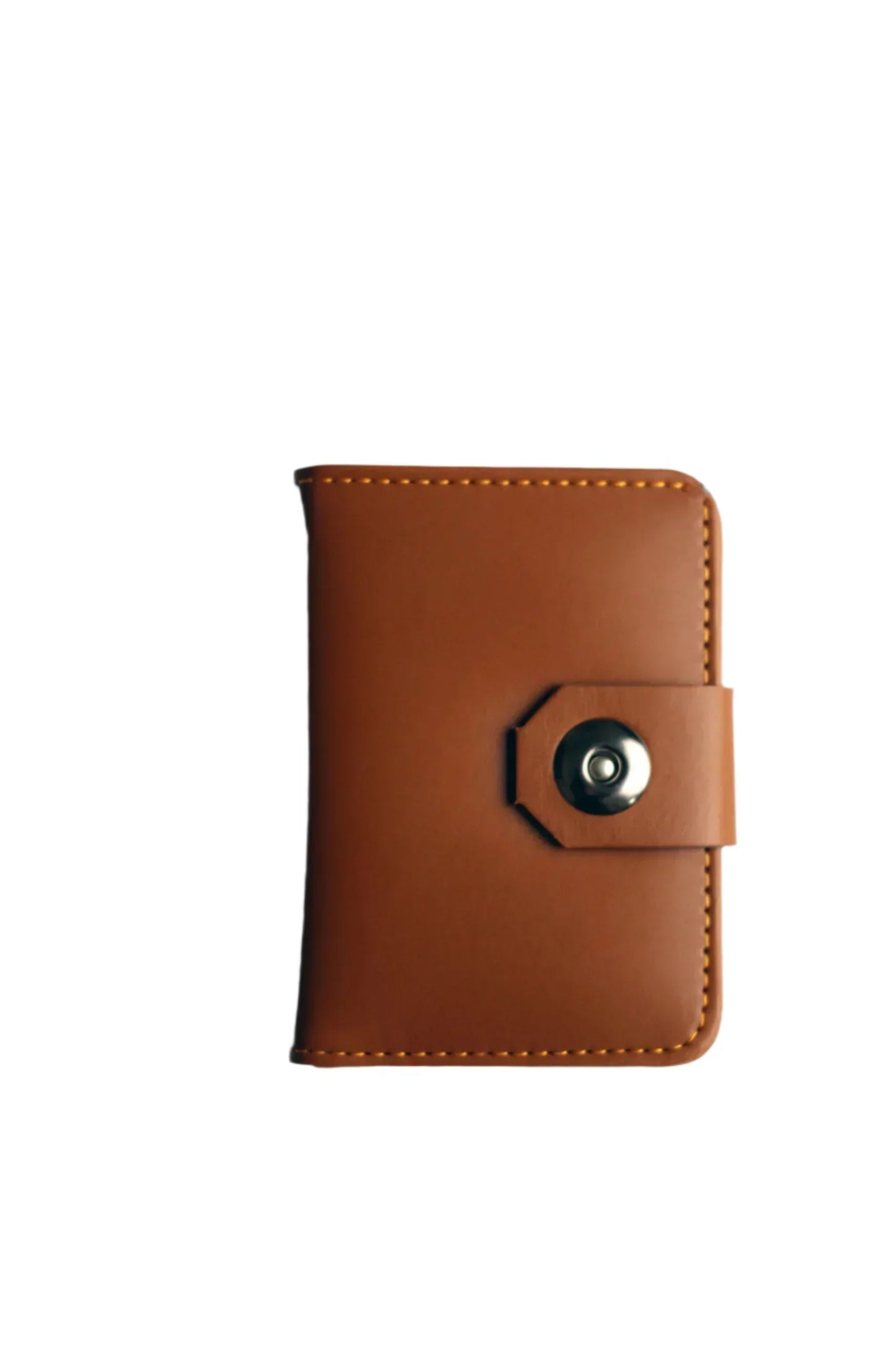 Pure Synthetic Wallet With Magnetic Button Lock