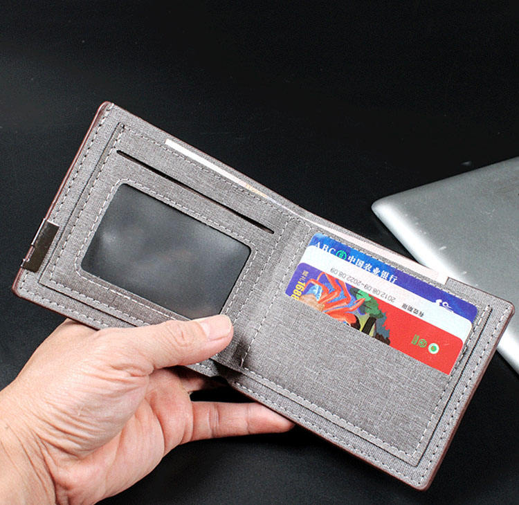 Black Carbon-Weave Bifold Wallet (W8)