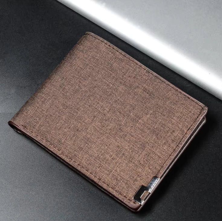 Black Carbon-Weave Bifold Wallet (W8)