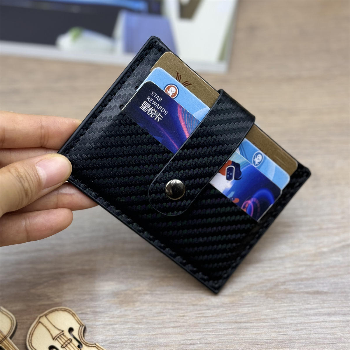 CarbonCraft Slim RFID Card Wallet (W9)