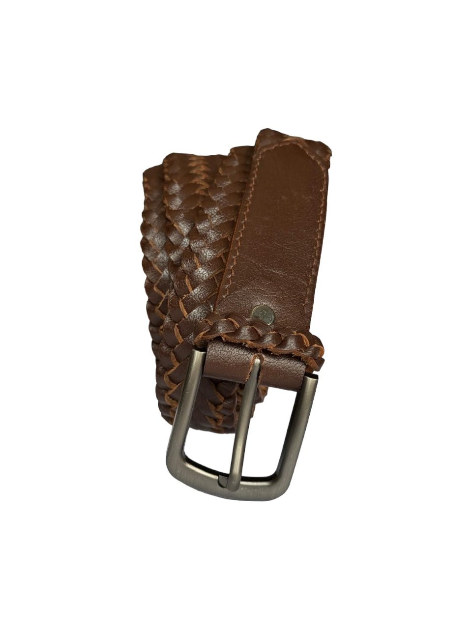 Braided Genuine Leather Belt - STYLE LOUNGE