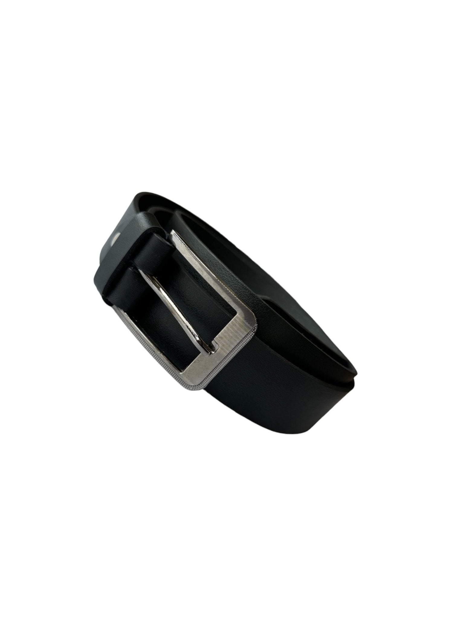 Classic Genuine Leather Belt with Silver Buckle - STYLE LOUNGE