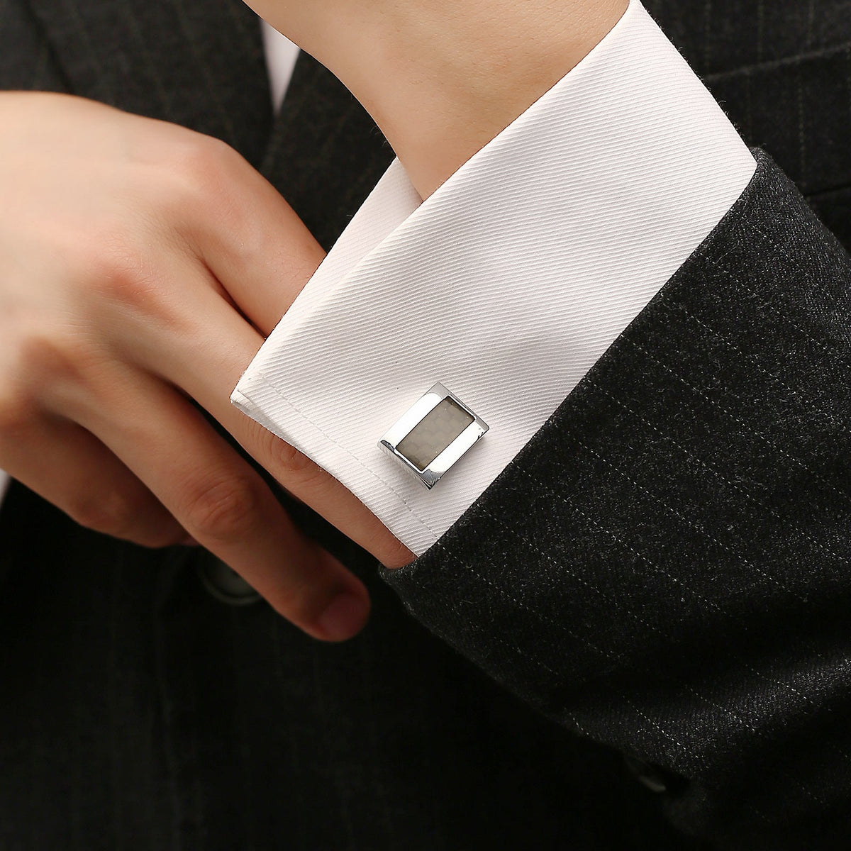 Cufflinks Carbon Fiber Cufflinks Men's Business Cufflinks - Style Lounge