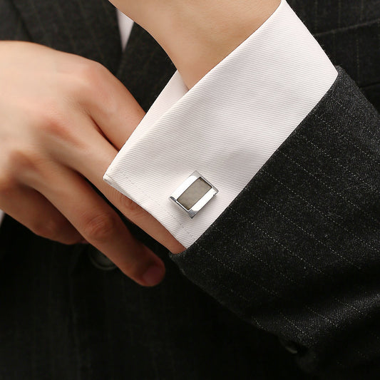 Cufflinks Carbon Fiber Cufflinks Men's Business Cufflinks - STYLE LOUNGE