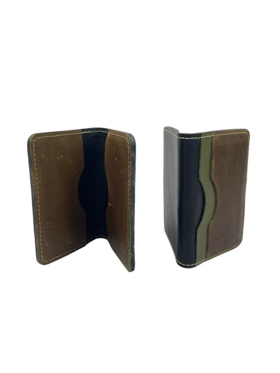 Dual-Tone Vintage Leather Wallet (Handmade) - Style Lounge