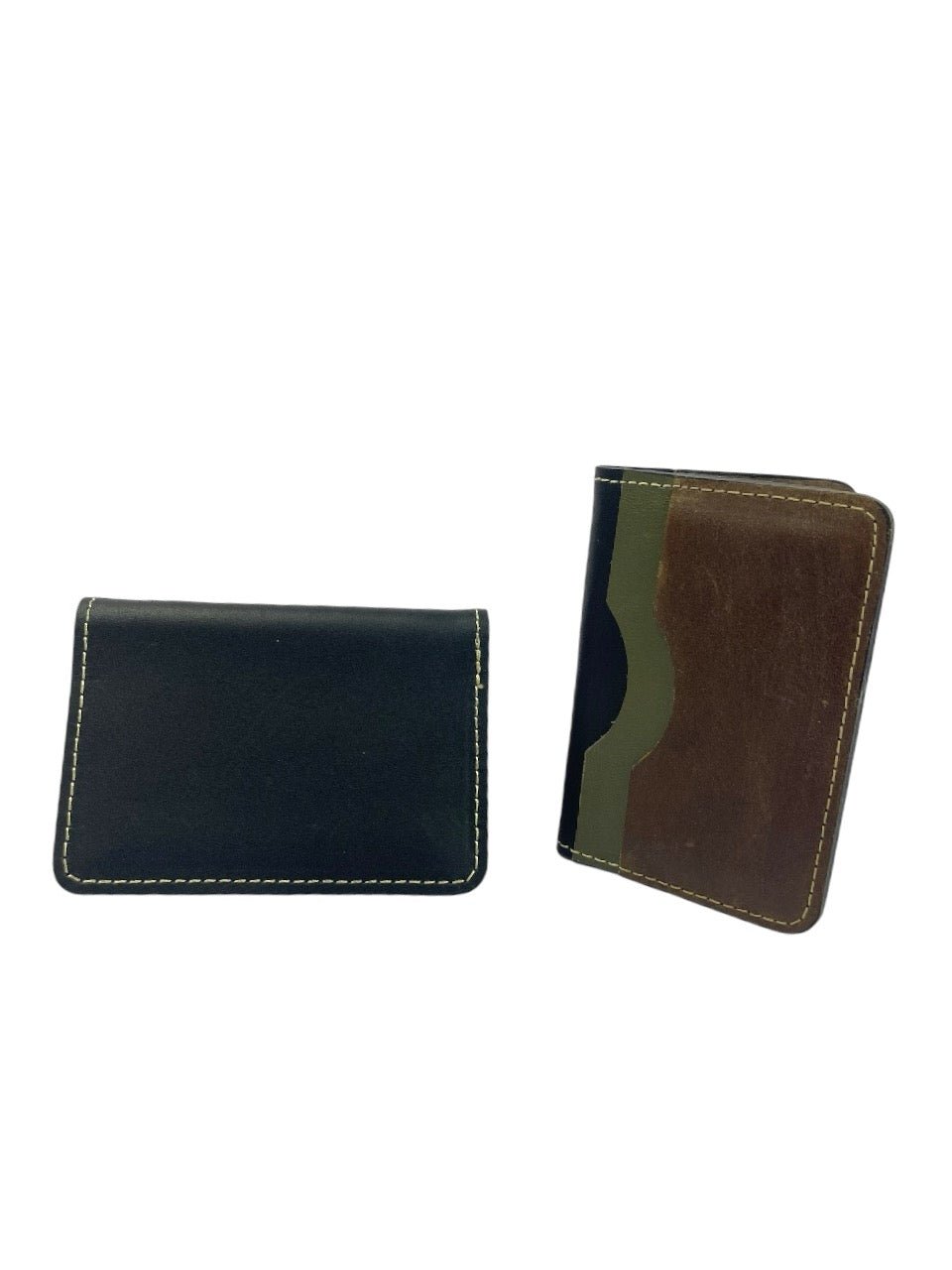 Dual - Tone Vintage Leather Wallet (Handmade) - STYLE LOUNGE