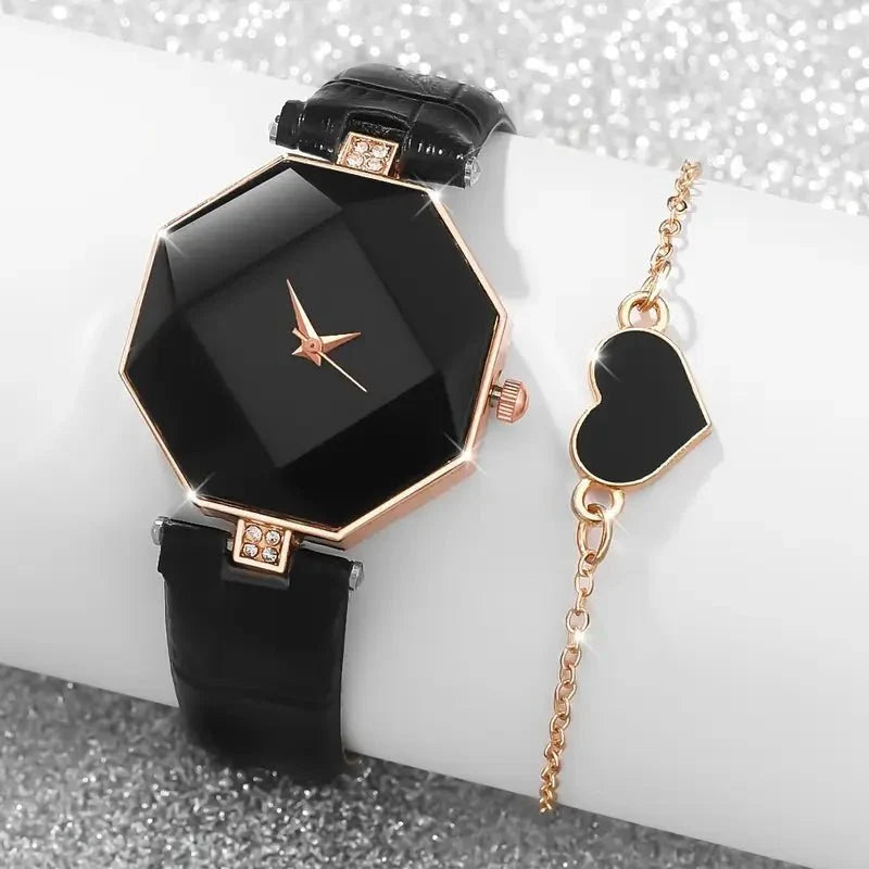 Black Prism Watch & Bracelet Set - Style Lounge