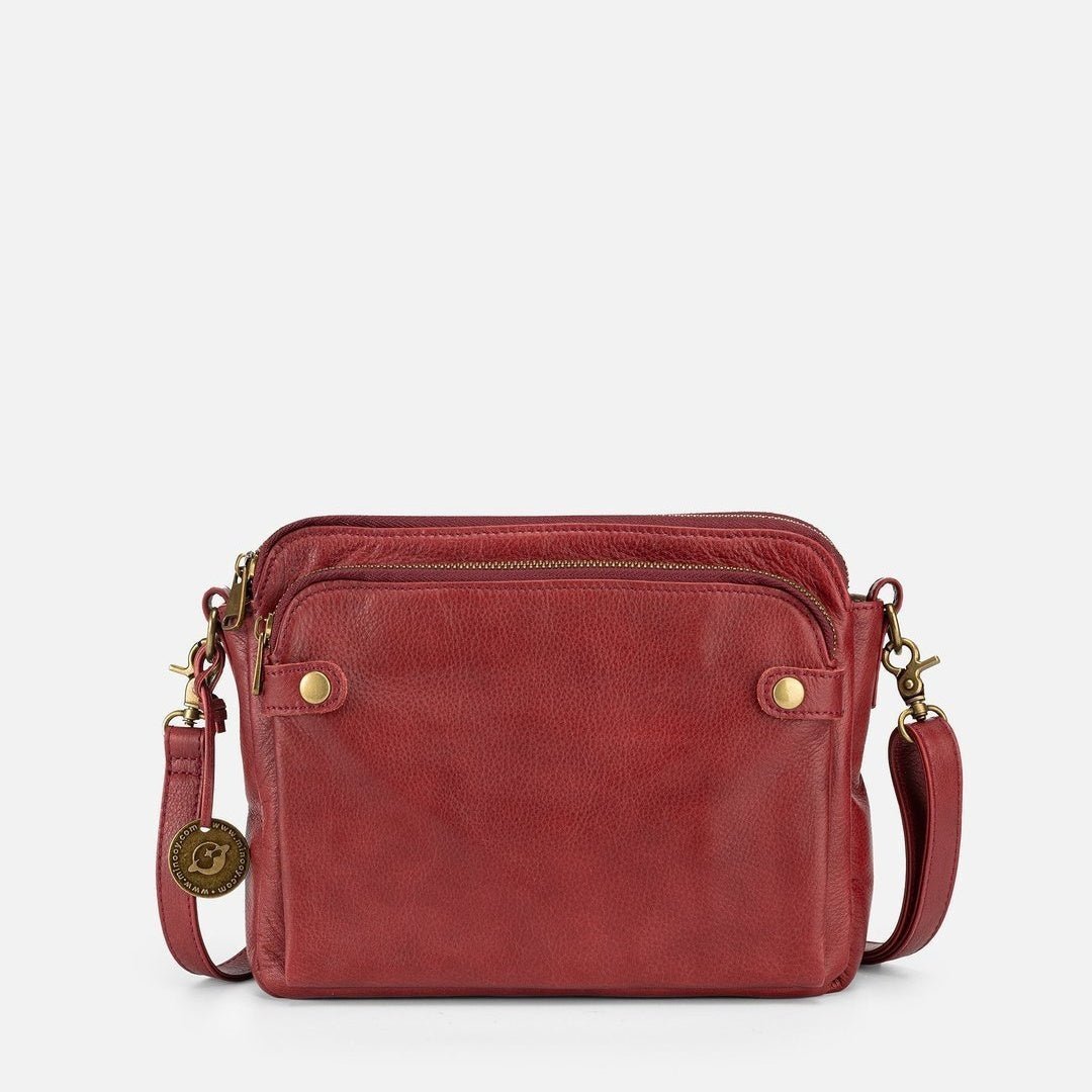 European And American Retro Three-layer Leather Messenger Bag - Style Lounge