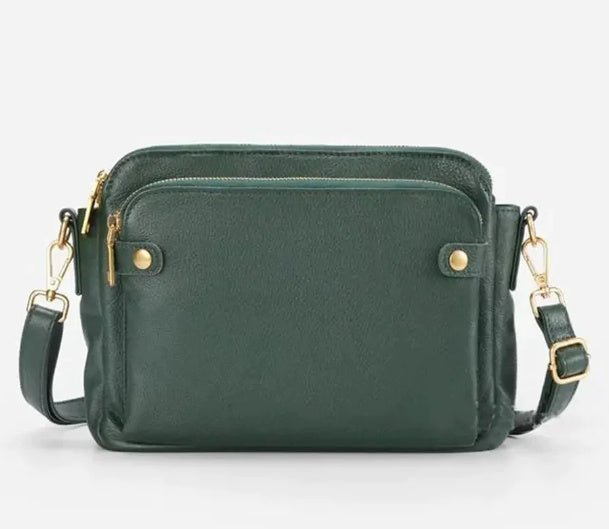 European And American Retro Three-layer Leather Messenger Bag - Style Lounge