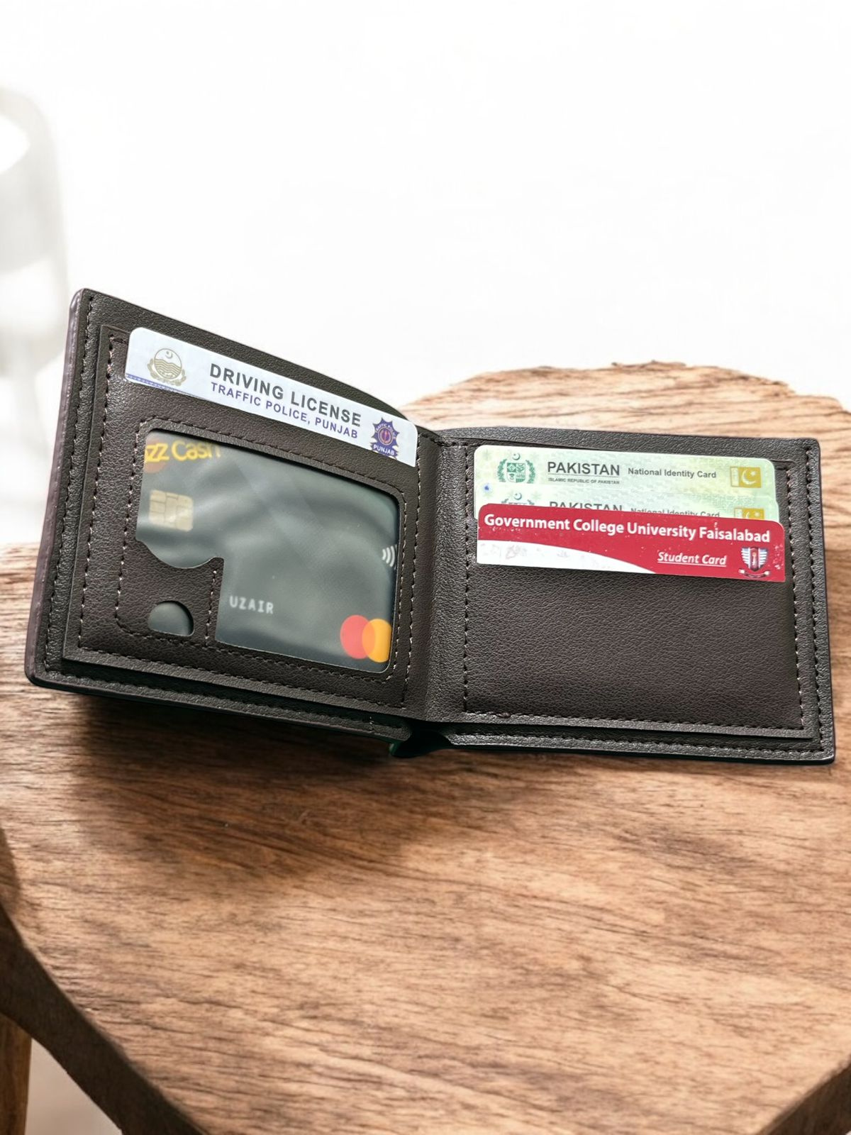 Slate Craft Wallet, Smooth and slate - like  surface ( L76 )