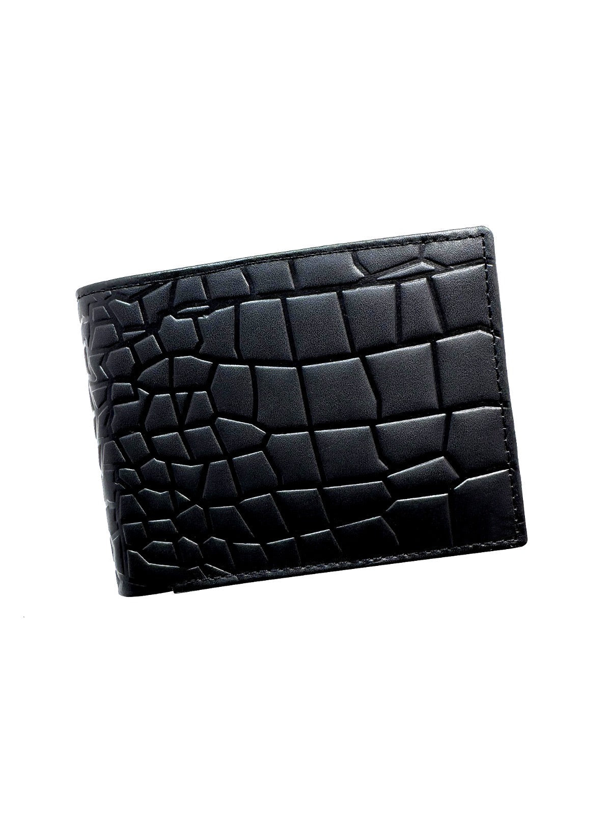 Geniune Leather Wallet in Crocodile Pattern With Soft Velvet Interior - STYLE LOUNGE