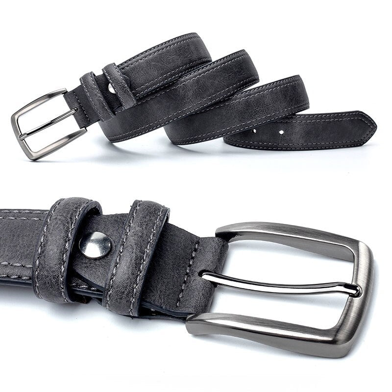 Men Vintage Belts For Jeans Luxury Split Leather Belt - STYLE LOUNGE
