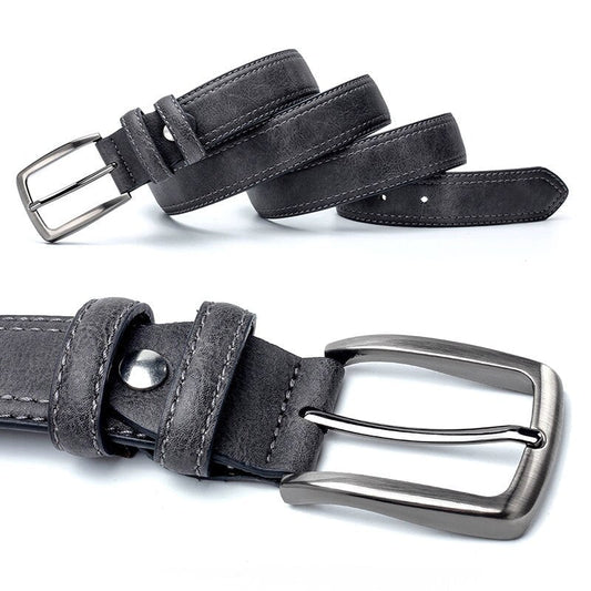 Men Vintage Belts For Jeans Luxury Split Leather Belt - STYLE LOUNGE