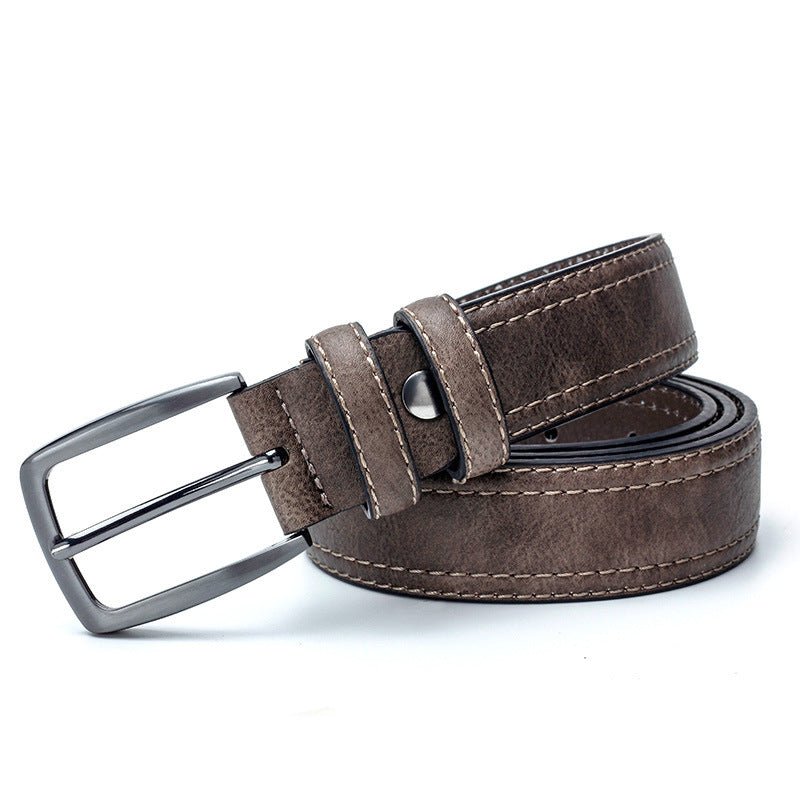 Men Vintage Belts For Jeans Luxury Split Leather Belt - STYLE LOUNGE
