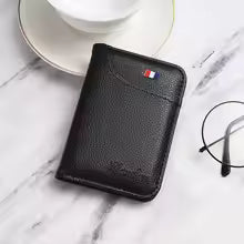 Slim Minimalist Faux Leather Wallet