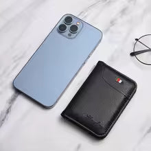 Slim Minimalist Faux Leather Wallet