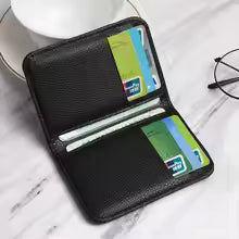 Slim Minimalist Faux Leather Wallet