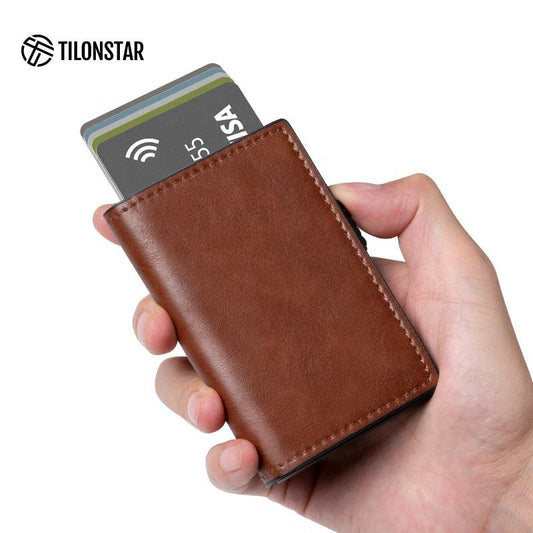 ClassicSlide RFID Pop-Up Leather Wallet (W3)