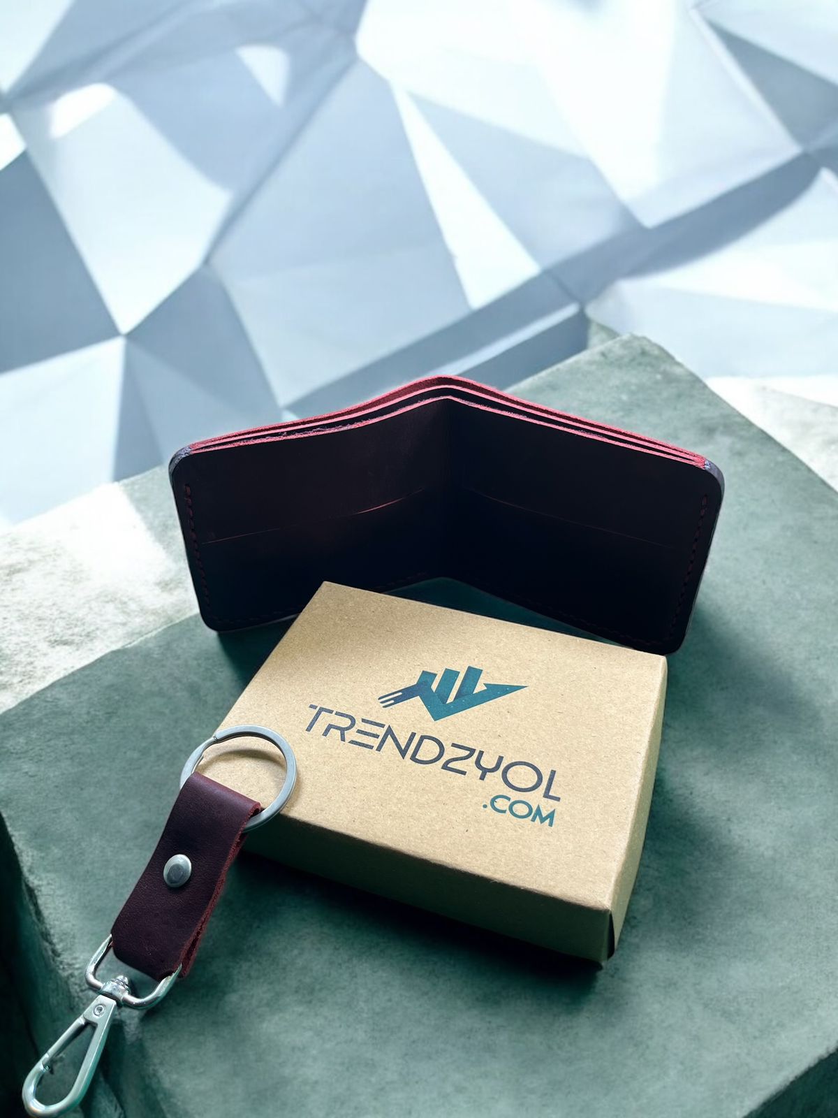 Handstich Elegance Wallet with red stiching